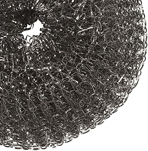 Heavy-Duty Stainless Steel Wool Barbecue Grill Cleaning Scrubber Pads, Replacement Steel Wool Brush Head, 2 Pack