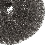 Heavy-Duty Stainless Steel Wool Barbecue Grill Cleaning Scrubber Pads, Replacement Steel Wool Brush Head, 2 Pack