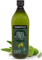 Agrosevilla Cold Pressed Extra Virgin Olive Oil, Spanish EVOO, Non GMO EVOO for Cooking, Dressing & Finishing, 1L