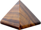 1.5inch Natural Pyramid Carved Chakra Healing Crystal Reiki Stone Gemstone Radiation Home Decor Decoration Crafts (Yellow tiger eye)