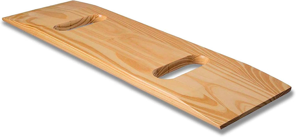 DMI Transfer Board Made of Heavy-Duty Wood for Patient, Senior and Handicap Move Assist and Slide Transfers, FSA and HSA Eligible, Holds up to 440 Pounds, 2 Cut out Handle, 24 x 8 x 1