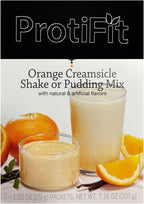 PROTIFIT - High Protein Pudding/Shake Mix, 15g Protein, Low Calorie, Low Fat, Low Carb, Aspartame Free, Idea Protein Compatible, Meal Replacement, 7 Servings Per Box (Orange Creamsicle)