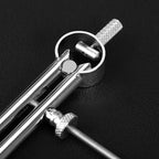 WUTA Spring Wing Divider 304 Stainless Steel Precision Scriber Caliper Tool Metal Dividers Adjustable Spacing Compass High Polished Round Leg for Drawing Circles, Leather Craft, Jewelry Design (Small)