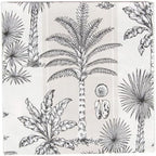 Caspari Southern Palms Flax & White Luncheon Napkins - 20 Per Package