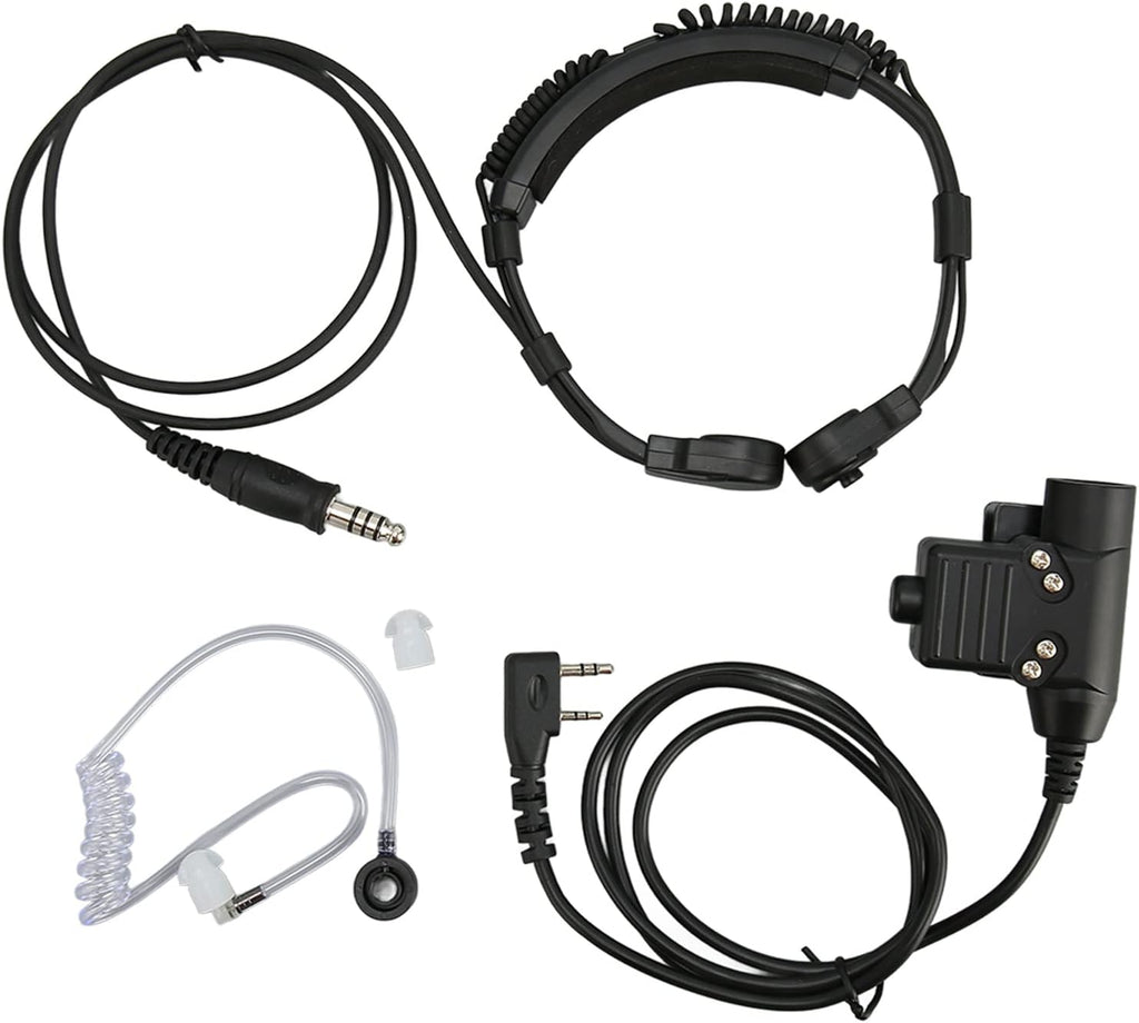 U94 PTT Adapter,U94 PTT Military Adapter Mobile 2 Pin 7.0mm Push to Talk for 5R BF 888S BF F8HP BF F9 UV 82 Push to Talk Button Walkie Talkie Headset Connector Cable