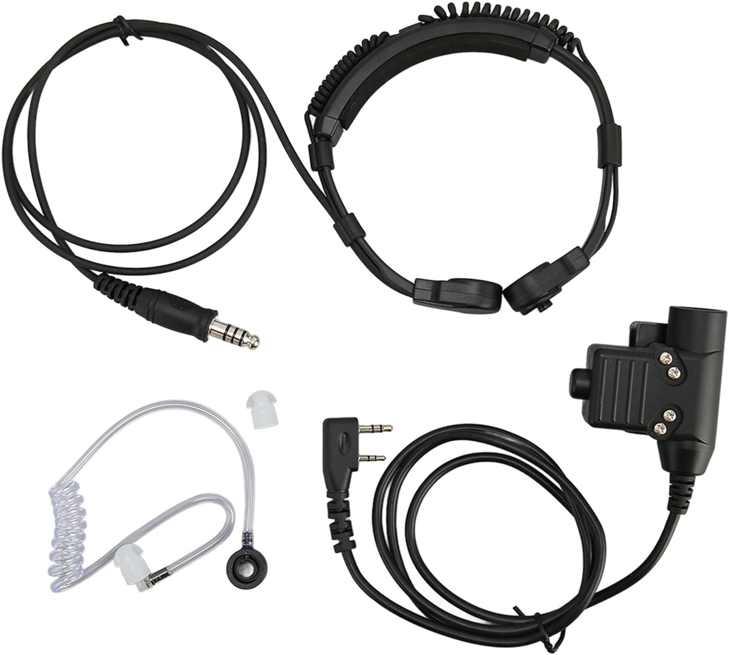 U94 PTT Adapter,U94 PTT Military Adapter Mobile 2 Pin 7.0mm Push to Talk for 5R BF 888S BF F8HP BF F9 UV 82 Push to Talk Button Walkie Talkie Headset Connector Cable