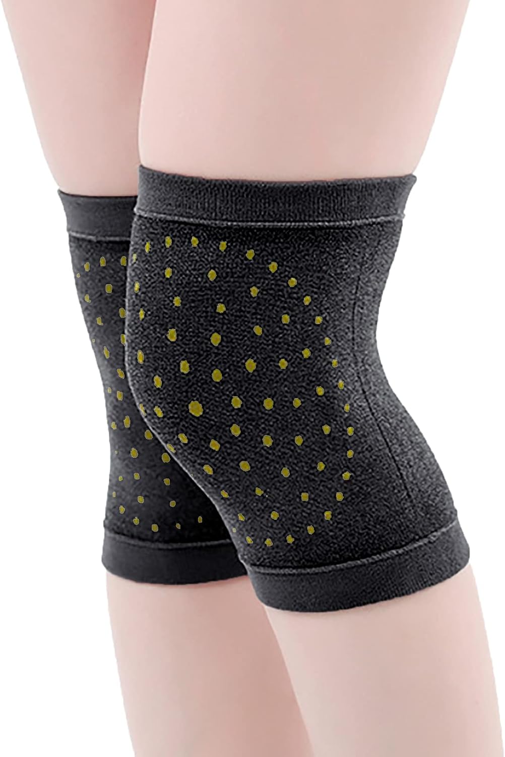 Self Heating Knee Brace for Women Men Stretchy Warm Wool Wormwood Compression Sleeve Knee Support Hot Therapy Pads for Knee Injury Arthritis Joint Pain Soreness Cramps Meniscus Pain Muscle pain Relief