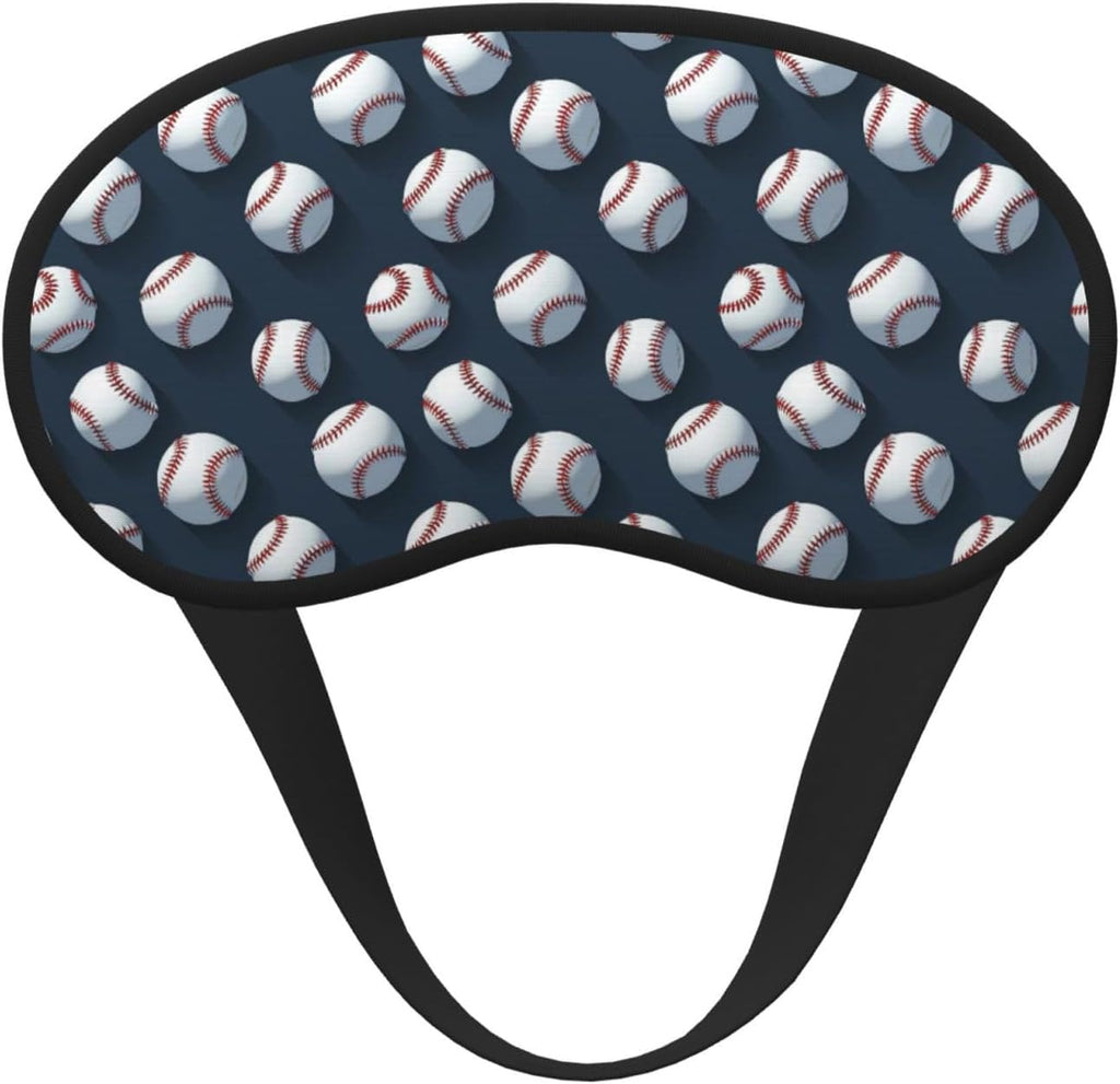 Baseball Softball Ball 1 Print Sleep Mask, Eye Mask for Sleeping with Elastic Strap Soft Blackout Travel Eye Cover Zero Pressure Night Blindfold for Women Men