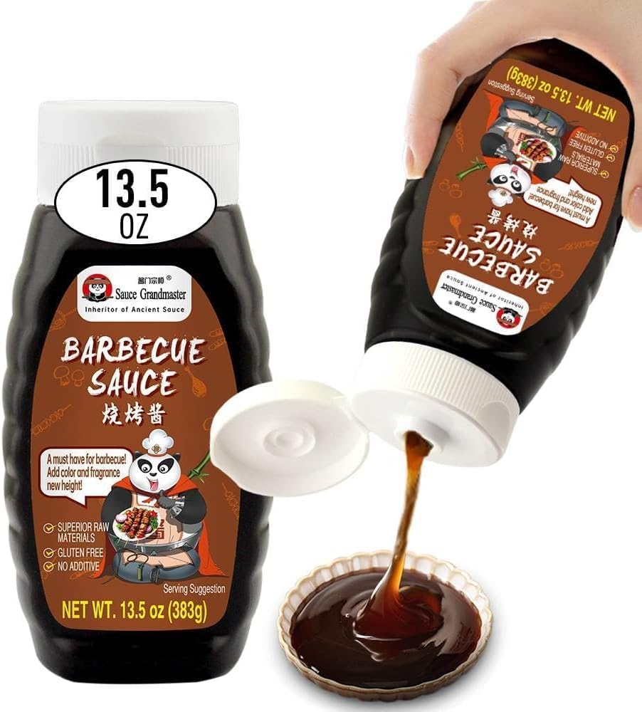 Carolina Style Smoky Barbecue Sauce & Marinade – Concentrated Glaze for Ribs & Brisket | Gluten Free, Low Calorie, Vegan | Authentic Tangy BBQ Sauce for Grilling & Meal Prep (13.5 oz) - Sauce Grandmaster