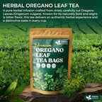 FreshDrinkUS, Oregano Leaf Tea | 75 Tea Bags – Pure Herbal Infusion from Origanum vulgare - Naturally Bold & Aromatic Flavor - Premium Quality, Sustainably Sourced. Vegan