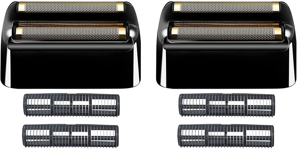 2Pack Shaver Replacement Foil and Cutters compatible with BaBylissPRO Double FXFS2 Metal shaver foil replacement (Black-2PCS)
