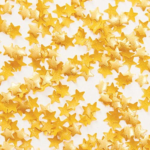 Wilton Edible Gold Glitter Star Sprinkles, Shimmering Sugar Stars for Cakes, Cupcakes, Cookies, Cocktails & Holiday Desserts, Edible Gold Cake Decorations, 0.4 oz.