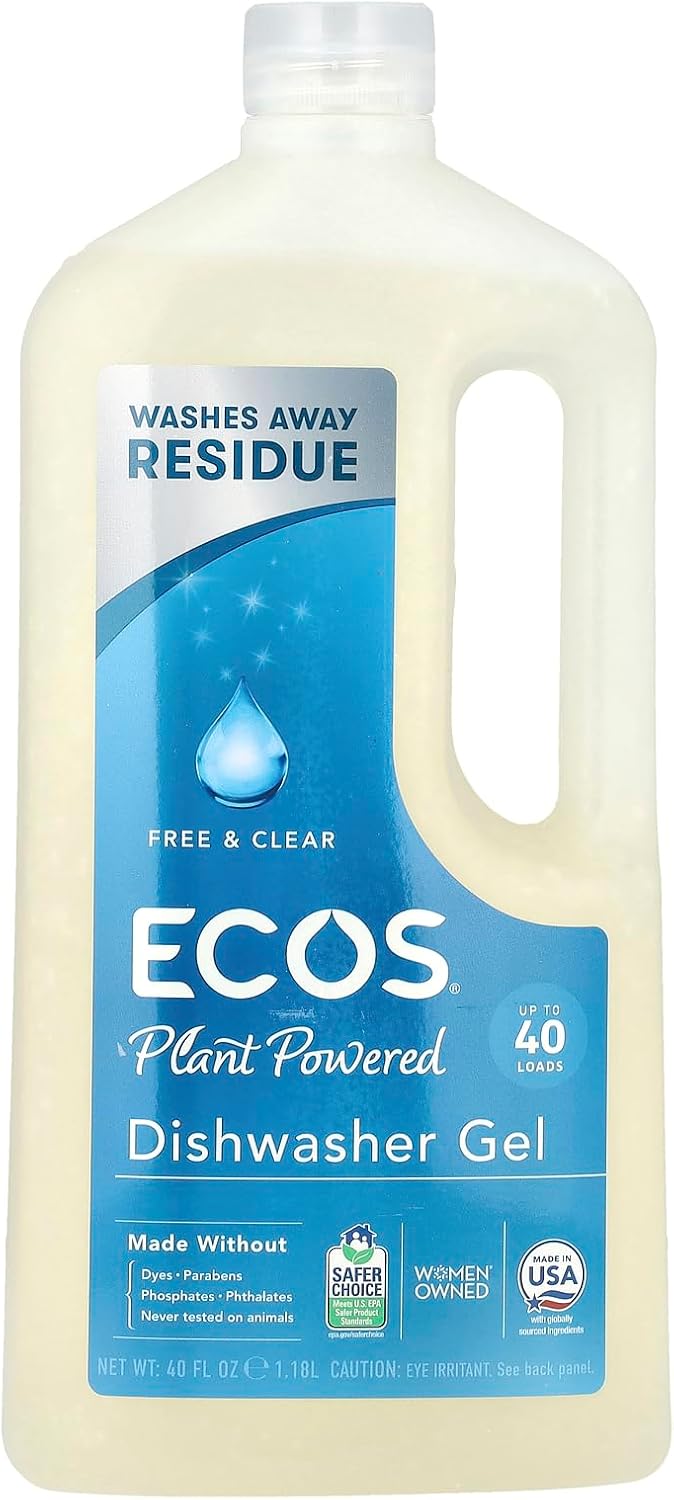 ECOS Free and Clear Automatic Dishwasher Gel, 40 fl oz