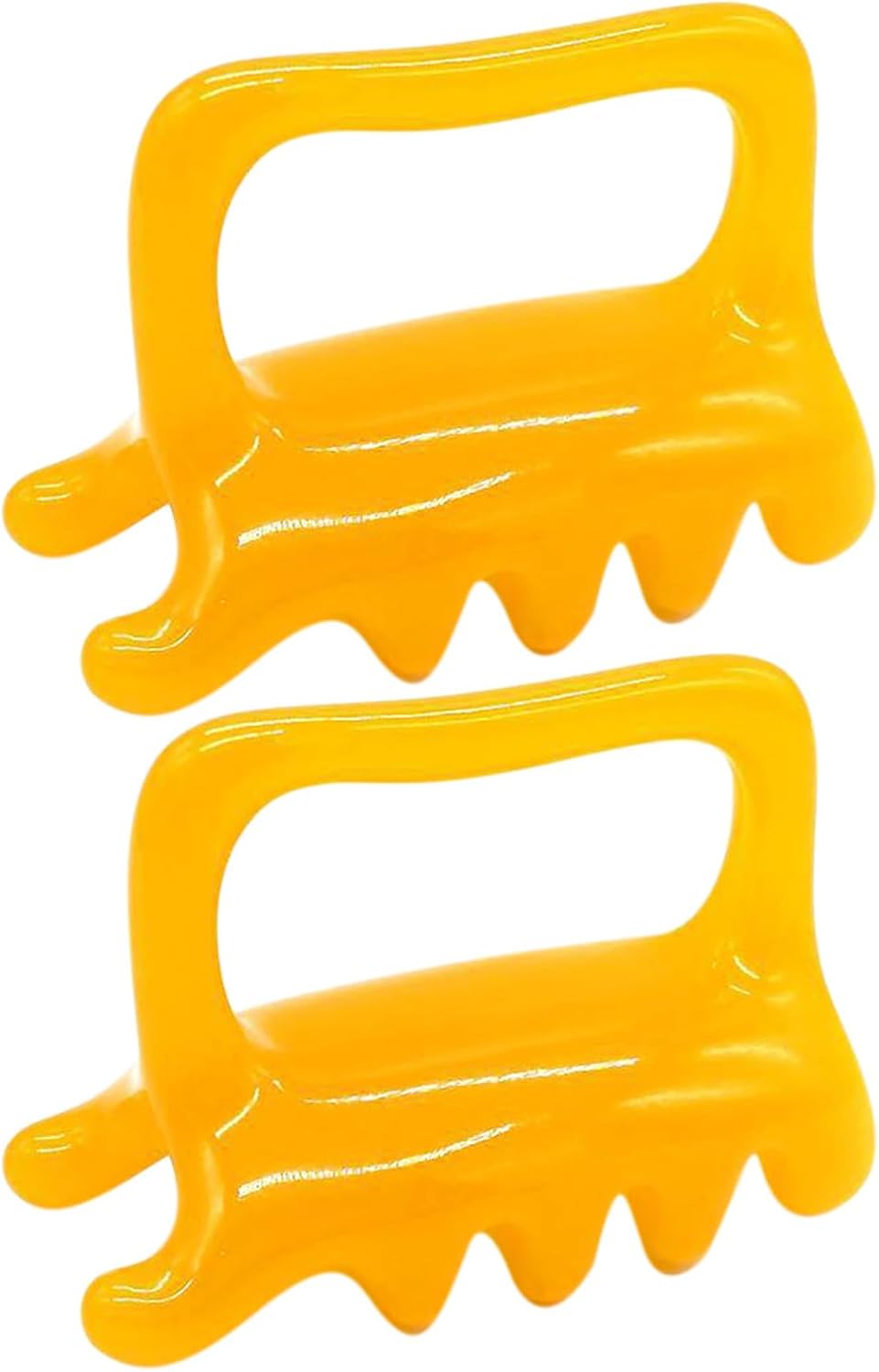 Beeswax Resin Double Push Massagers 2pcs Set Manual Back Neck Shoulder Massage Tools for Fascia Release and Muscle Relief