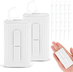 Portable Dental Floss Case, 2 Pcs Refillable Travel Floss Pick Dispenser Storage Organizer Box Storage 20 Pcs Teeth Cleaning Picks for Oral Care Teeth Cleaning Perfect Tool