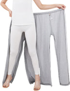 WEEOATAR Unisex Patient Pants,Bedridden Patient Clothing,Disability Clothing with Zippers,Hospital Gowns Nursing Aid