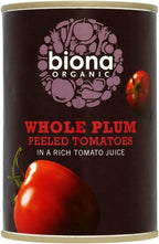Biona Organic Whole Plum Peeled Tomatoes (400g) - Pack of 2