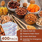 400 Counts 500cc Food Grade Oxygen Absorbers, 10 Individually Vacuum Sealed Packs with Oxygen Indicator, Oxygen Absorber Packets for Long Term Storage in Mylar Bag,Canning Jars, Freeze Dryer Storage