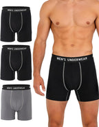 Men's Incontinence Underwear, 100ML Absorb Leak Proof Boxer Briefs with Upgraded Fast-Absorbing Core -Washable Reusable Cotton Incontinence Briefs for Men Heavy Flow Bladder Leak Protection 3 Pack/M