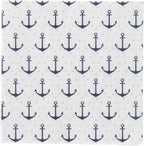 IHR Ideal Home Range Cocktail Napkins Disposable 3-Ply Paper Party Napkin Pack, 5" x 5", Anchor Dots Blue Grey, 20-Count