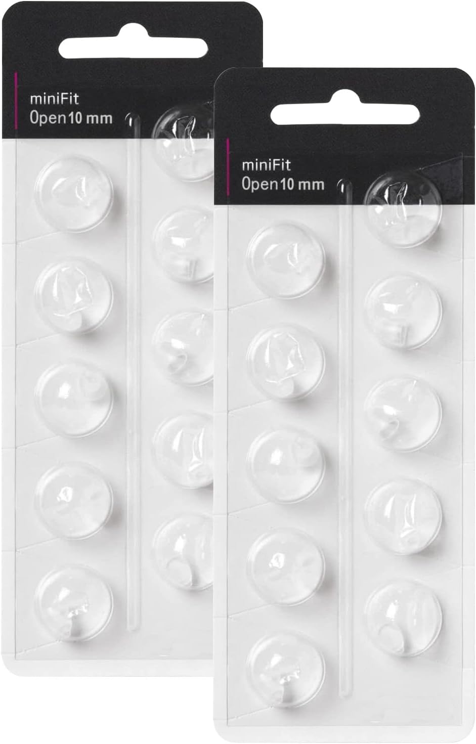 Hearing Aid Domes for Oticon Replacements, Oticon Minifit Open Vent Bass Domes (10 mm/2 Packs）, Universal Domes for Oticon Hearing Aid Supplies.