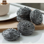 12-Pack Fine Steel Wire Balls Kitchen Stain Removal Dishwashing Pot Brush Steel Wool Wire Scrubber