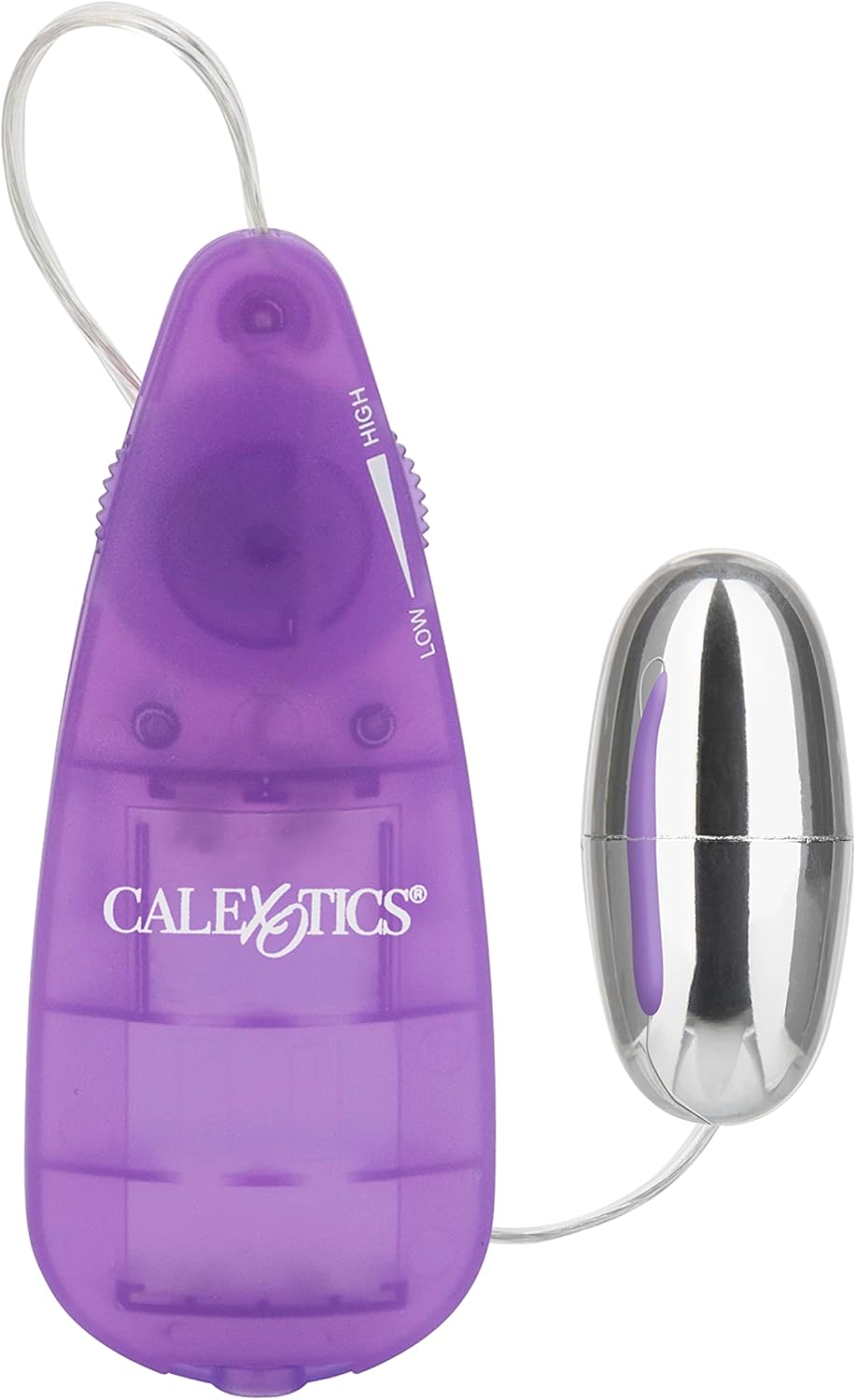 CalExotics Slim Teardrop Bullet Vibrator, Slim easy controller and Powerful multi-speed vibrations for Couple Adult Sex Toy - Purple