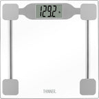 Thinner by Conair Scale for Body Weight, Digital Bathroom Scale in Clear Tempered Glass