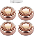 Facial Hair Remover Replacement Heads, for Flawless Women Lip Soft Touch, Chin, and Cheeks Cleaning as Seen on TV 18K Gold-Plated Rose Gold 4 Count