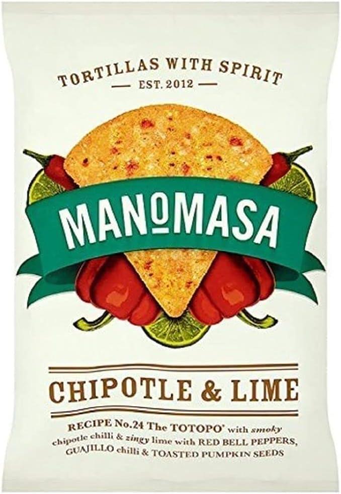 Manomasa Chipotle And Lime Tortilla Chips 160 G (Pack Of 10)