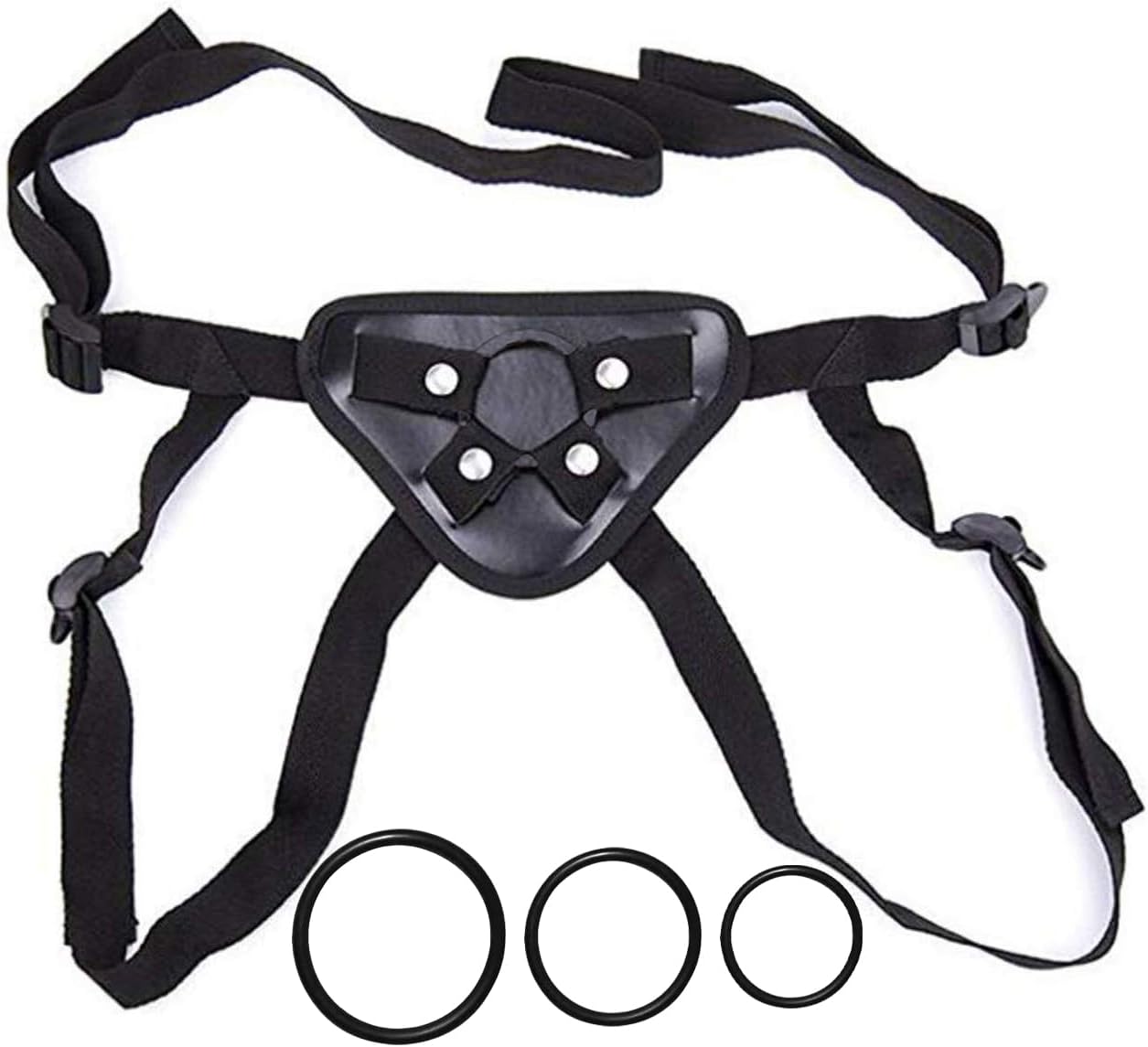 Harness Pants Strapless Panties With Adjustable Belts womens Black
