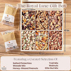 Royal Nuts Gift Basket – Gourmet Mixed & Assorted Nuts in Reusable Wooden Crate | Deluxe Holiday Food & Nut Gift Box for Dad, Grandpa, Adults & Family - Kosher, Healthy Gift Baskets