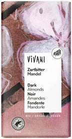 VIVANI Organic Dark Chocolate Whole Almonds, 100 GR