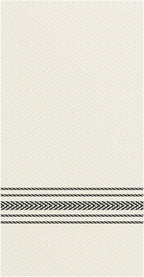 Hoffmaster FP1112 FashnPoint Black and White Dishtowel Printed Dinner Napkin, Ultra Ply, 15 1/2" x 15 1/2", 1/8 Fold (8 Packs of 100)