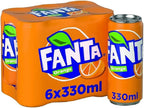 Original European FANTA Orange Flavor Soda Soft Drink- 6pack 330ml/each With FANTA Sticker