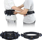 Gait Belt with Handles, Transfer Belt for Elderly, Patient Gait Belts, Transfer Belt Assist, Gait Belts for Seniors, Upgraded Using Rubber Handles (Black)