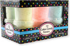 Albert's Variety Flavored Cotton Candy – 12 Pack – Fluffy Rainbow Assorted Sweet Treat – Resealable Tubs – Perfect for Parties & Events, (Assorted mix of Blueberry, Apple, Strawberry)