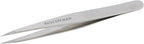 Tweezerman Steel Point Tweezer, Silver, 2 x 6 inches, Modern, Professional Quality for Eyebrow Precision, Facial and Ingrown Hair Removal