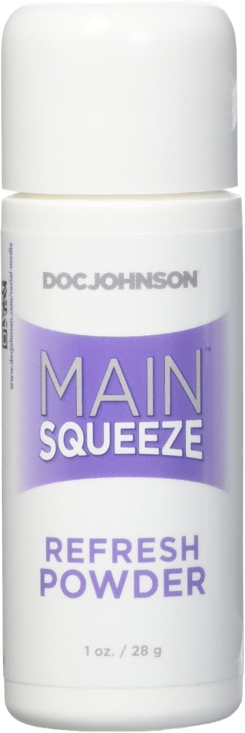Doc Johnson Main Squeeze - Refresh Powder - Keeps ULTRASKYN Feeling Feeling Plush and Realistic - 1 Oz (28g)