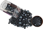 Edible Black Sugar Pearls Candy Sprinkles 120G/ 4.23Ounce Baking Cake Sprinkles Cupcake and Cake Topper Cookie Decorations Wedding Party Valentines Halloween Christmas Supplies