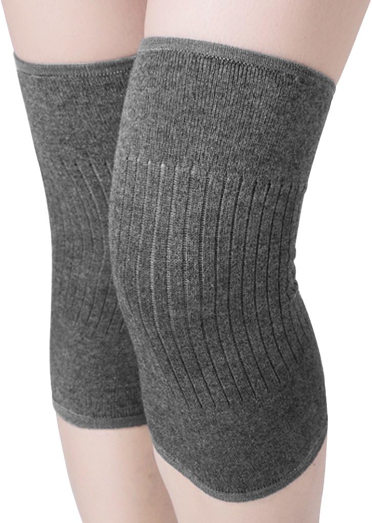 Clobeau Men Women Cashmere Knee Braces Supports Leg Warmer Winter Warm Thermal Wool Cycling Ski Running Knee Brace Pad Thicken Knees Pads Sleeve Knees Warmers 1 Pair