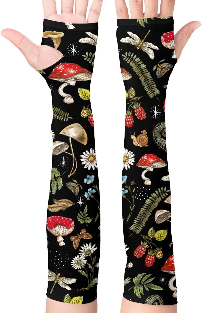 Buwuta Gardening Sleeves for Women Leaf Sleeves to Cover Arms Sleeves Anti-Scratch Farm Sun Protection Cooling Sleeve