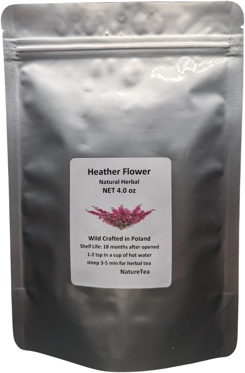 Heather Flowers - Dried Calluna vulgaris Loose Tea from 100% Nature (1 oz)