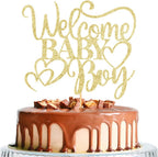 Welcome Baby Boy Cake Topper-aby Shower Cake Pick-Oh Baby Cake Toppers-Gender Reveal Party Decorations