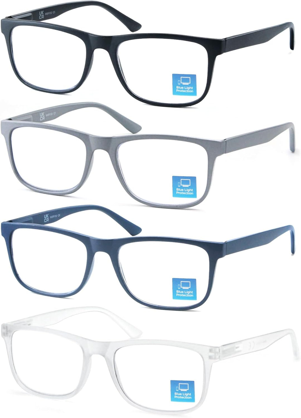 Blue Light Blocking Reading Glasses Men Large Oversized Square Readers Wide fit Cheaters for Men W/Big Head/Large Face