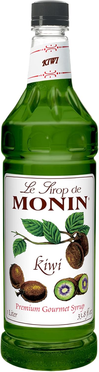 Monin Flavored Syrup, Kiwi, 33.8-Ounce Plastic Bottle ( 1 liter)