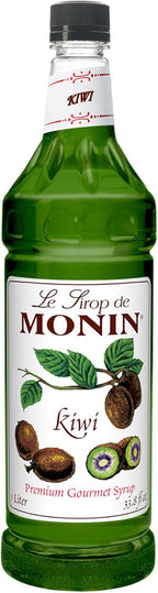 Monin Flavored Syrup, Kiwi, 33.8-Ounce Plastic Bottle ( 1 liter)