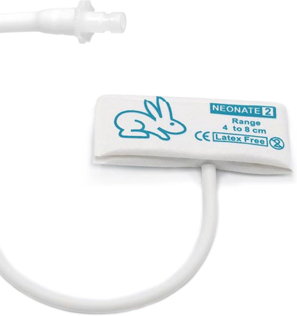 5PCS Disposable Veterinary Blood Pressure Cuff with BP 12 Connector for Animal, 4-8 cm Single Tube Replacement NIBP Neonate Cuff, #2 Size