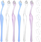6pcs Small Eye Brow Razors For Women, Portable Mini Eyebrow Razor Trimmer, Face Razors Eyebrow Shaver For Facial Hair Lip, Shaving Removal Tool With Precision Cover