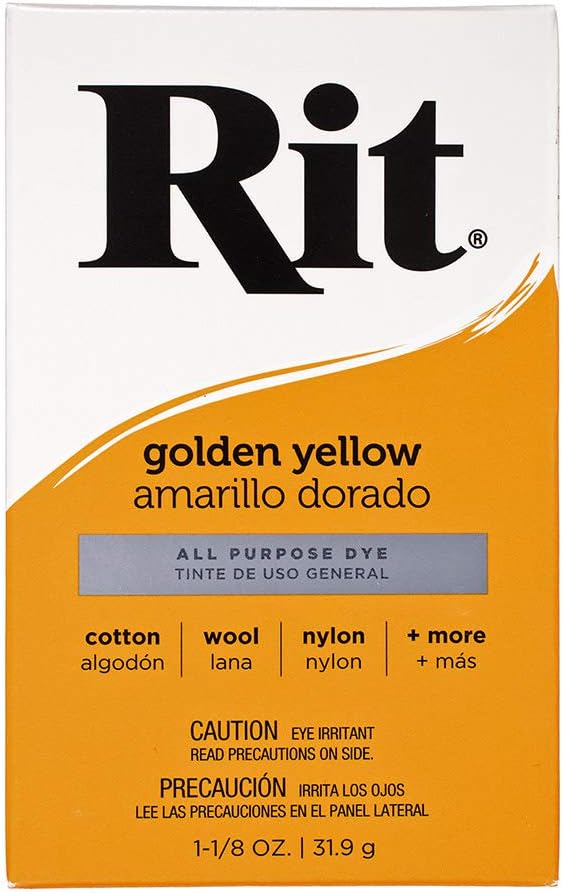 All Purpose Concentrated Rit Dye Powder Multi-Packs for Clothing, Décor, and Crafts – Golden Yellow (1 Pack)